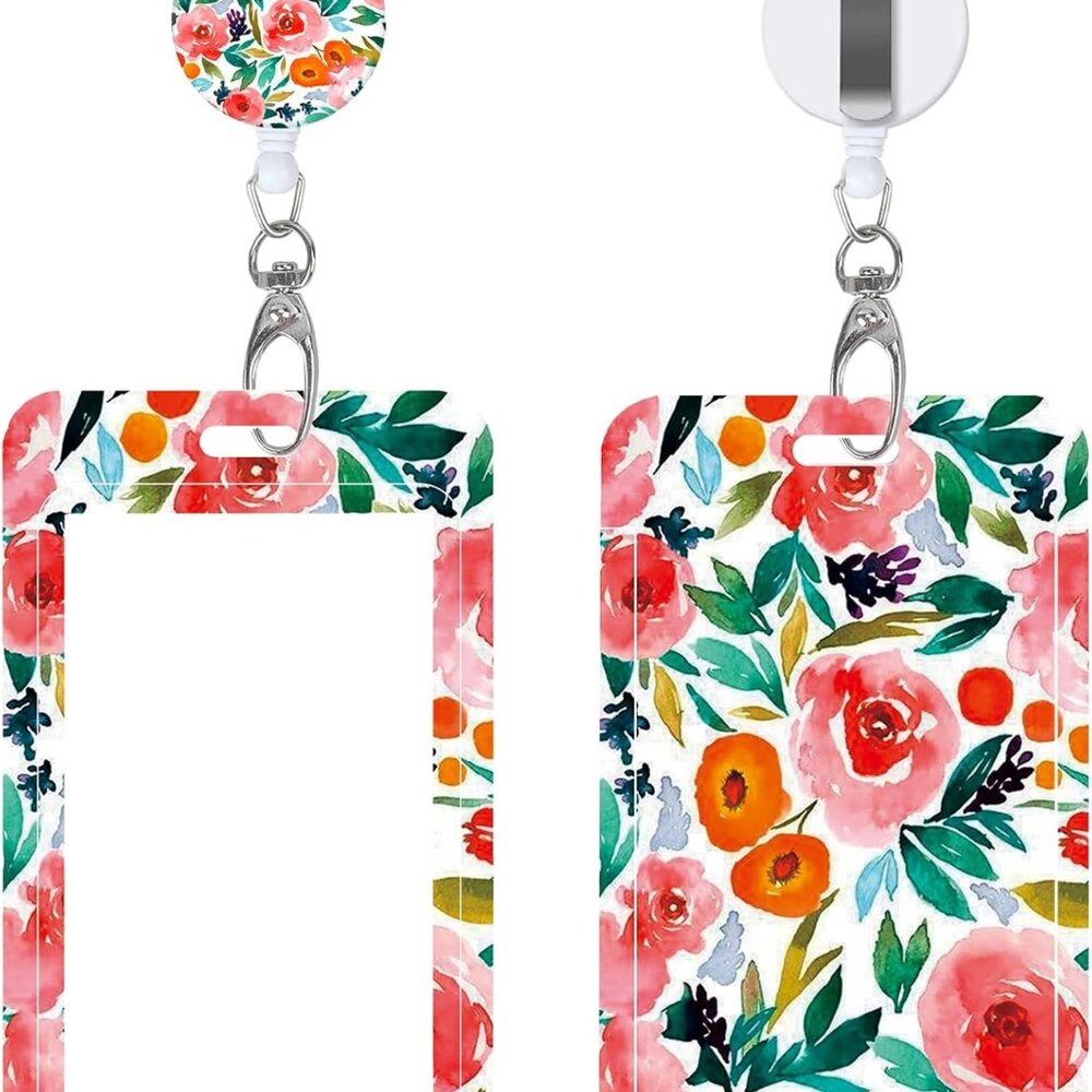 Badge Reels Retractable with Carabiner Reel Clip, Worker Badge Holder Belt Ferru